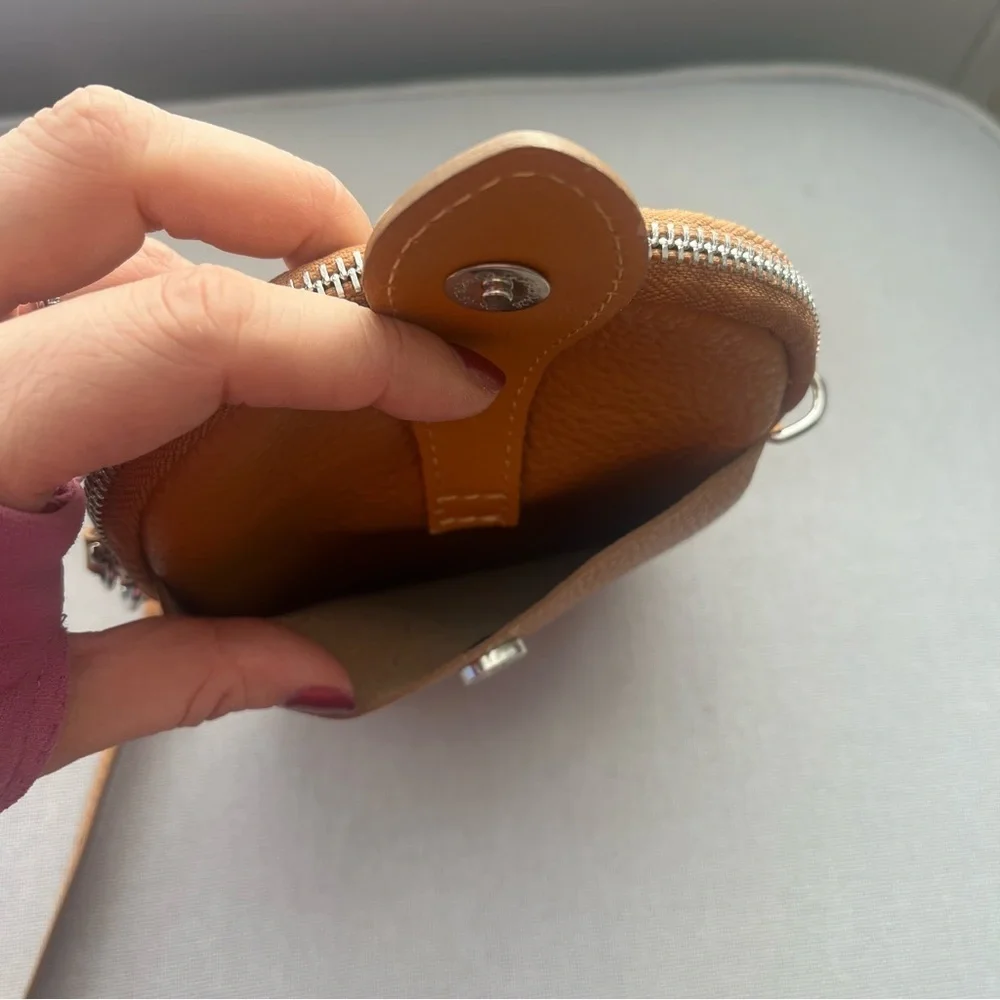 Divina Firenze Crossbody Purse Tan Leather Made in Italy